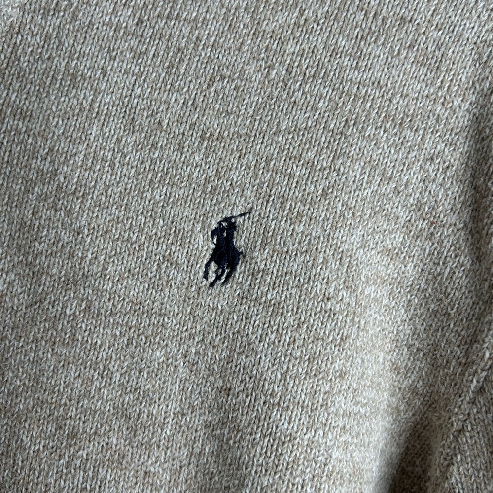 Polo by Ralph Lauren Men's Tan 1/4 Zip-Up Sweater Size Large - Picture 4 of 8
